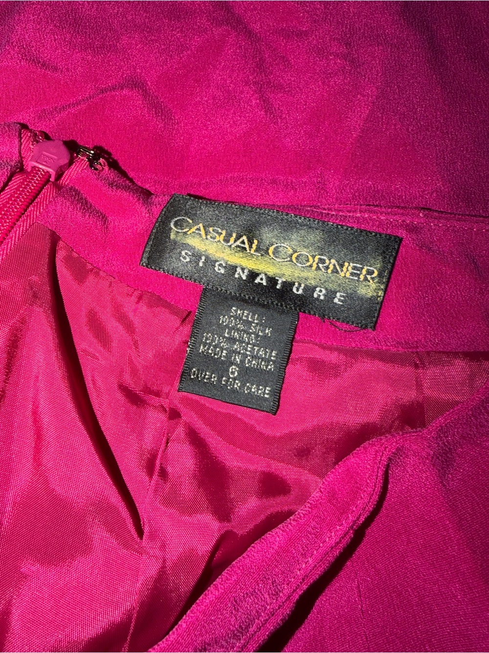 Casual Corner Signature Vibrant Fuchsia Skirt